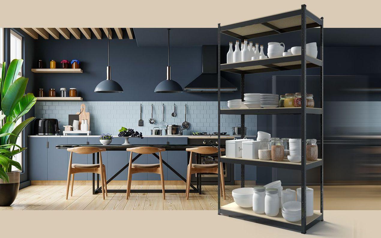 Стелаж Меткас Бюджет КД 175 кг/полицю 5 полиць ДСП металевий 1800x900x400 мм (2519008077) - фото 3