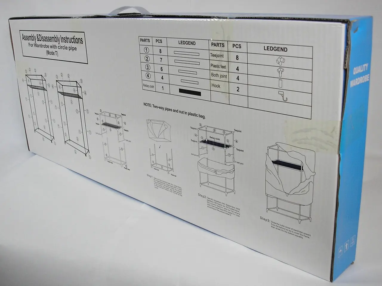 Тканинна шафа складана Storage Wardrobe 8864 на 2 секції 146х67х45 см - фото 6