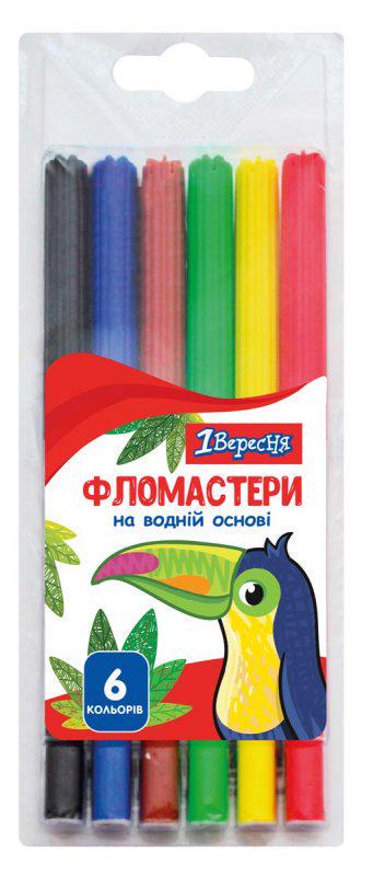 Фломастери 1 вересня Zoo Land 6 кольорів (MTT-147354) Фломастери 1 вересня Zoo Land 6 кольорів (MTT-147354)