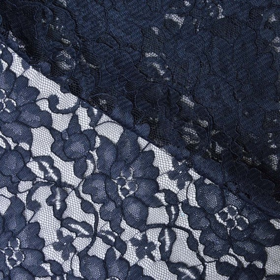 Ткань гипюр IDEIA Индонезия 1,45 м Темно-синий (2200004070933)