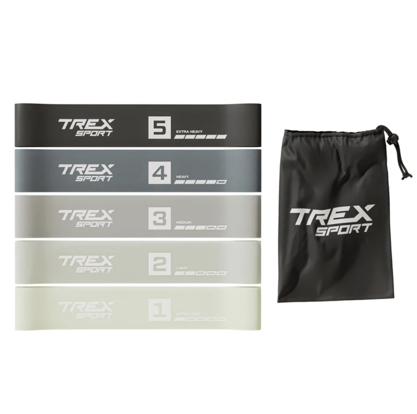 Набор резинок для фитнеса TREX Sport TX-065RBG 1-18 кг (4418)