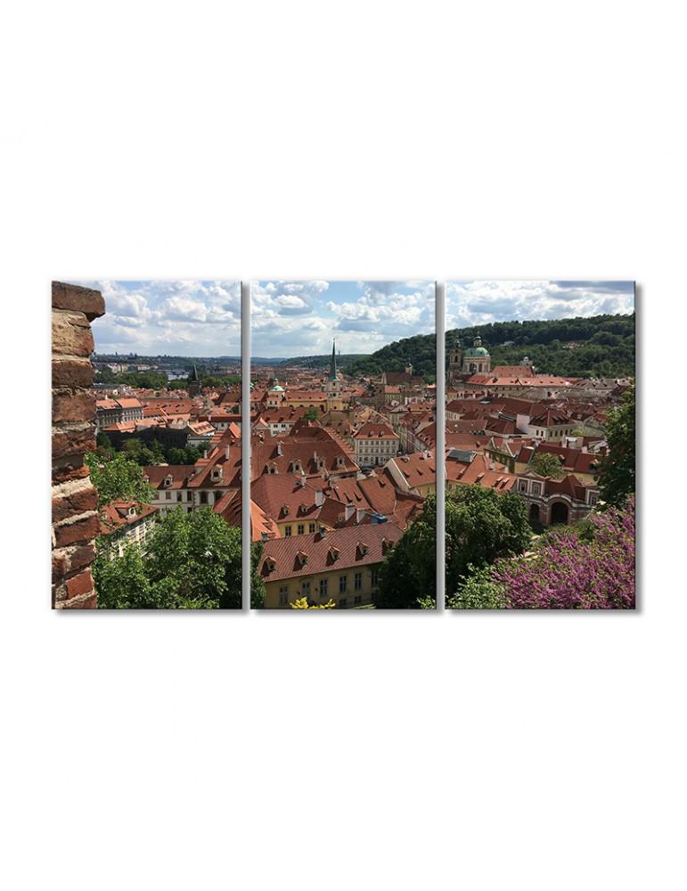 Картина модульная Прага крыши домов 3 модуля 70x105 см (215255Gorodskoj_pejzazh0007)