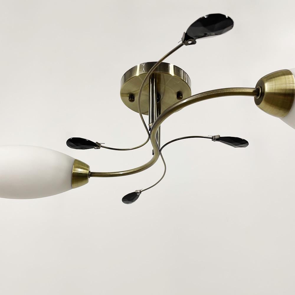 Люстра на 2 білих плафони у квіткових мотивах (91062/2) - фото 2 Люстра на 2 білих плафони у квіткових мотивах (91062/2) - фото 2