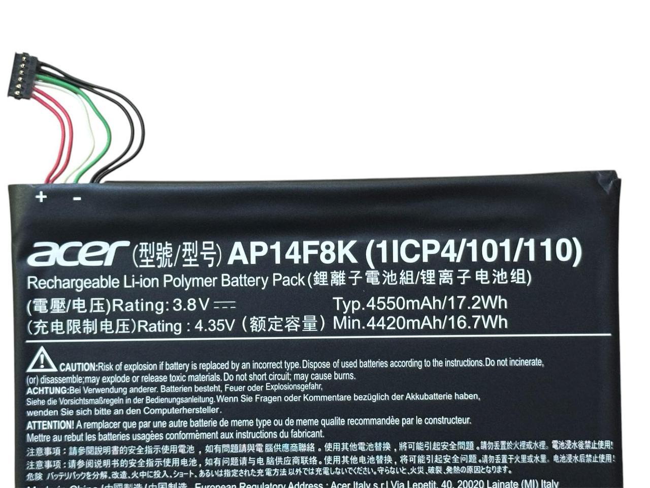 Акумулятор для планшета Acer Iconia Tab A1-840/A1-850/A1-860/One 8 B1-810/B1-820/B1-830 AP14F8K (2515123253) - фото 2 Акумулятор для планшета Acer Iconia Tab A1-840/A1-850/A1-860/One 8 B1-810/B1-820/B1-830 AP14F8K (2515123253) - фото 2