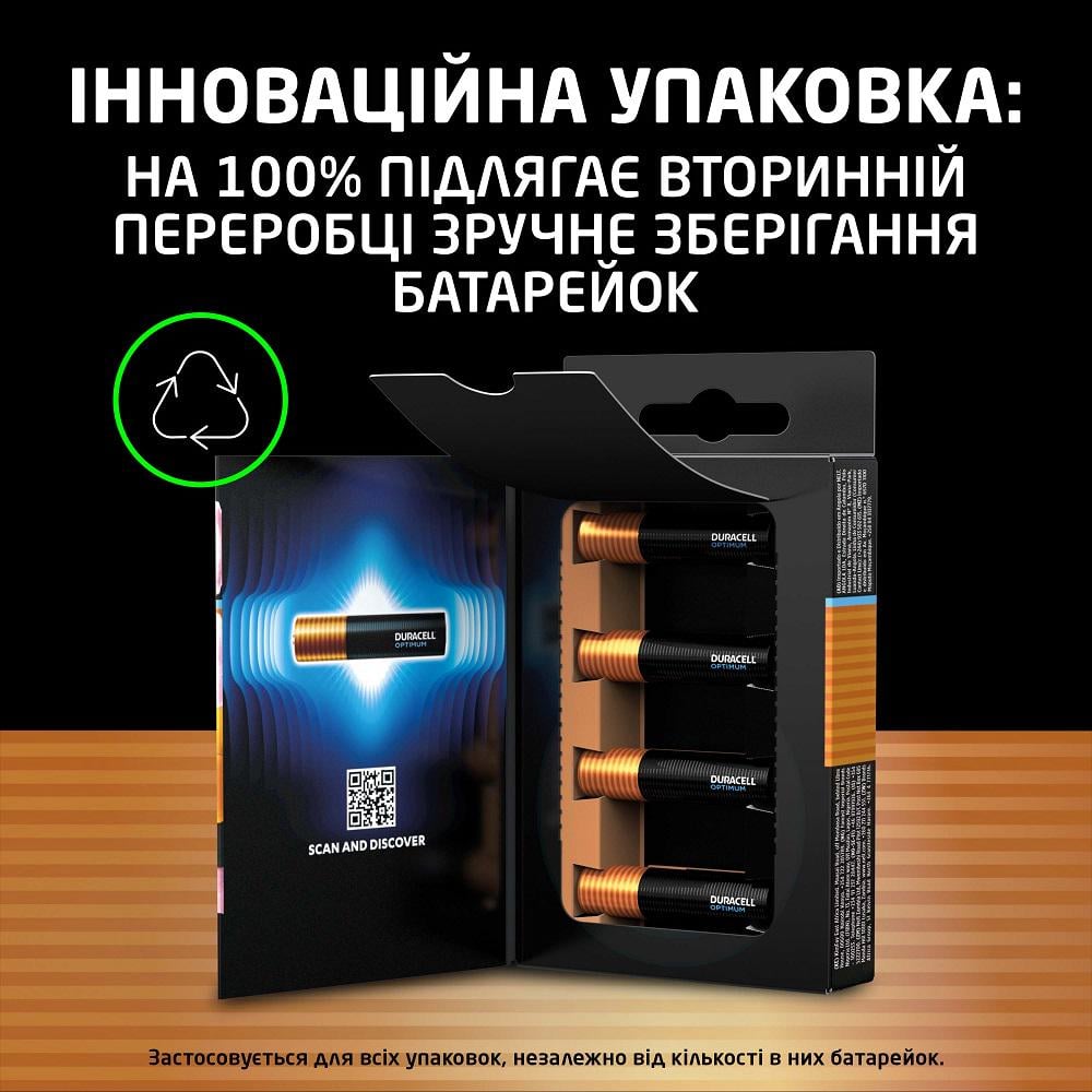 Батарейка Duracell LR03 KPD Optimum 1x4 шт. (UG-5020302/5019299/5015596) - фото 4 Батарейка Duracell LR03 KPD Optimum 1x4 шт. (UG-5020302/5019299/5015596) - фото 4