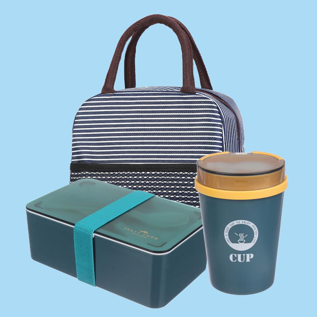 Термосумка + ланчбокс на резинке 1000 мл и стакан для жидкого 500 мл Blue/Yellow (c019) - фото 8 Термосумка + ланчбокс на резинке 1000 мл и стакан для жидкого 500 мл Blue/Yellow (c019) - фото 8