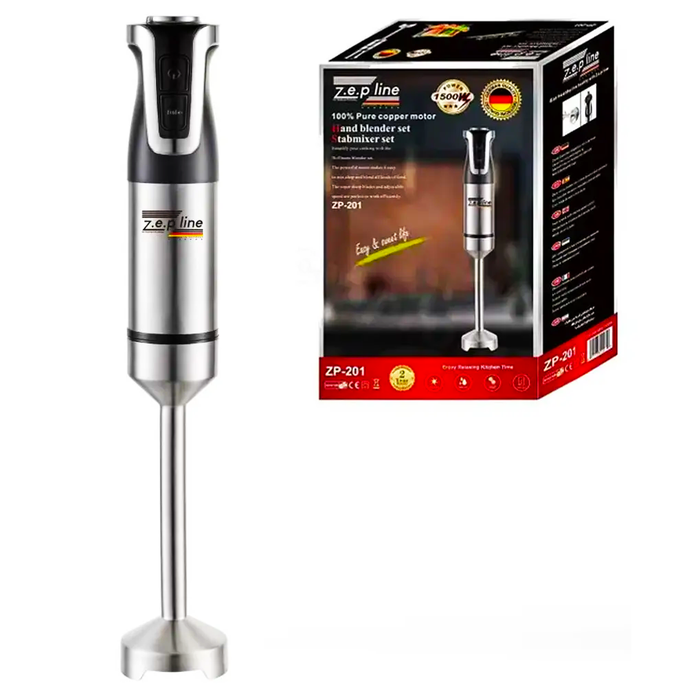 Блендер погружной Zepline ZP-201 1500 Вт сетевой из нержавеющей стали Черный (26295049)
