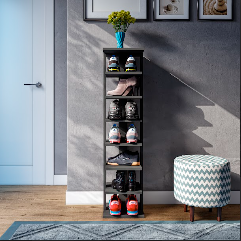 Подставка для обуви ДСП 1140х280х260 мм Антрацит (T-13) - фото 2 Подставка для обуви ДСП 1140х280х260 мм Антрацит (T-13) - фото 2