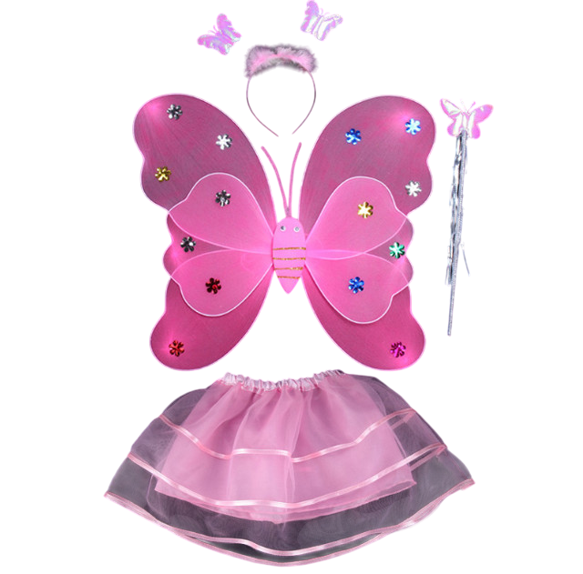 Вбрання карнавальне крила зі спідницею метелик 9091 Рожевий (4483068) Вбрання карнавальне крила зі спідницею метелик 9091 Рожевий (4483068)