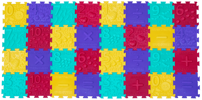 Коврик массажный Ортек Пазлы Математика 32 эл. (10121)