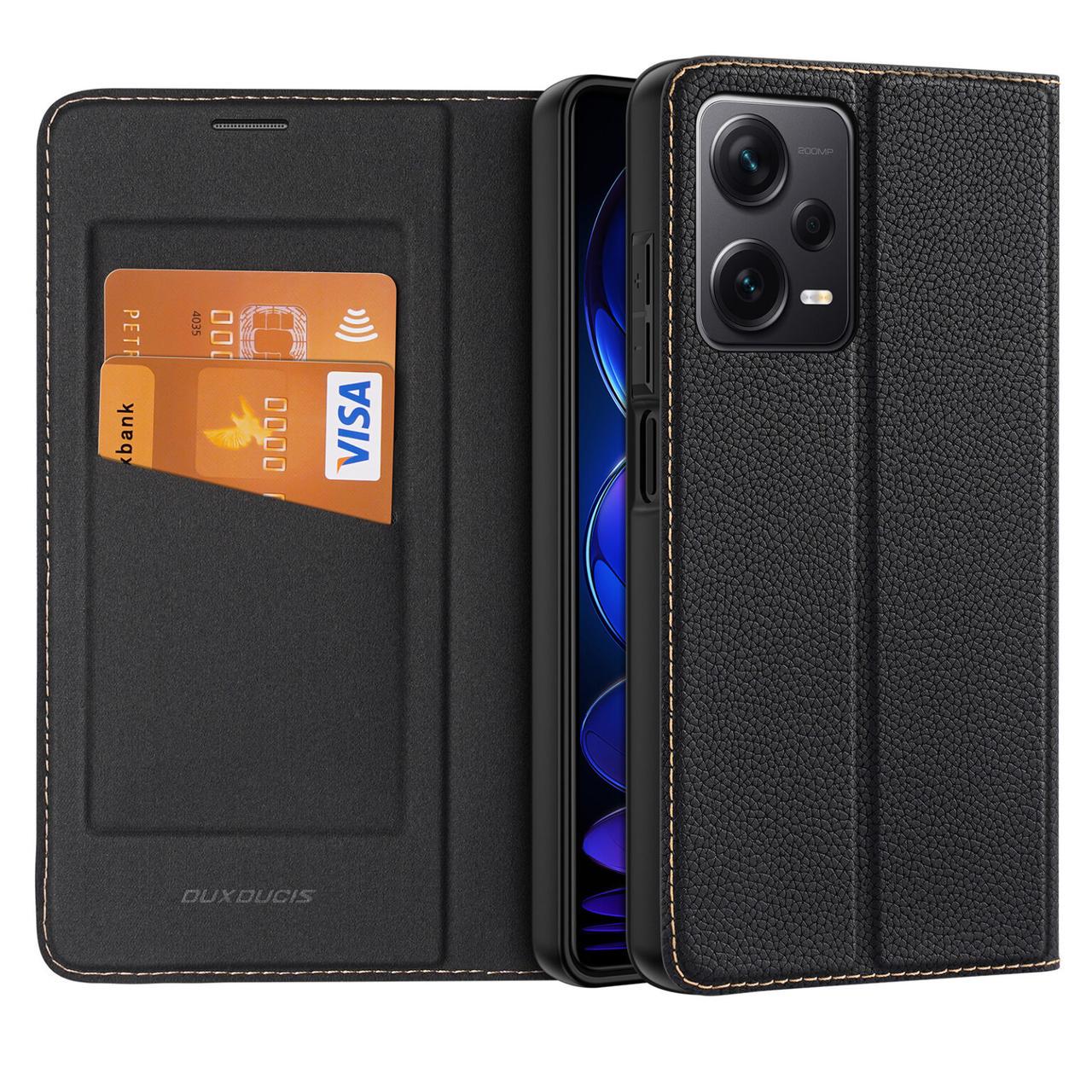 Чехол книжка Dux Ducis Skin X2 с карманом для визиток для Xiaomi Redmi Note 12 Pro Plus 5G Black