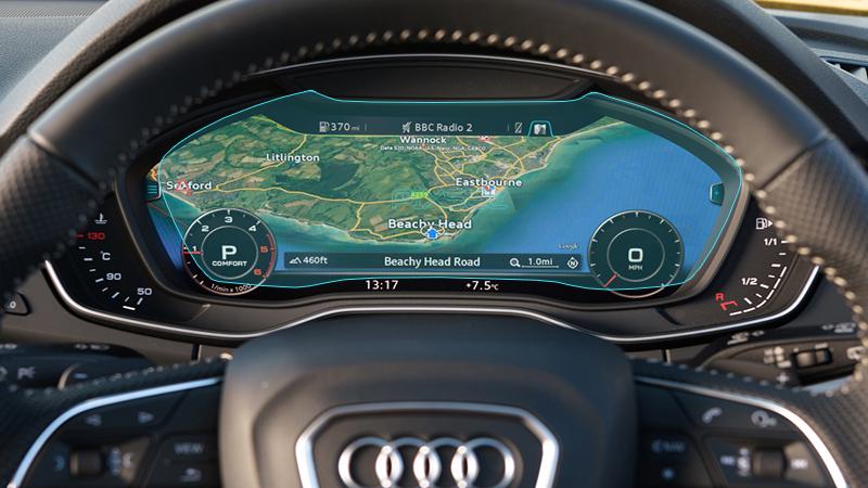 Защитное стекло Pixsel гибридное матовое на панель приборов Audi Q5/SQ5 12" 2017-2020