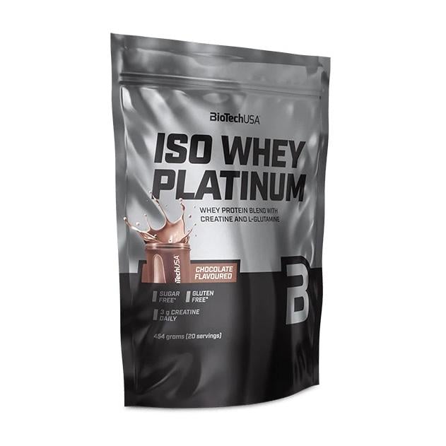 Изолят сывороточный BioTech Iso Whey Platinum 454 г Шоколад Изолят сывороточный BioTech Iso Whey Platinum 454 г Шоколад