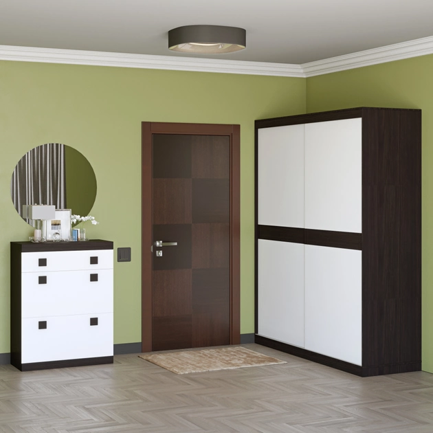 Прихожая Эверест Соната-11 Венге/Белый (181397)