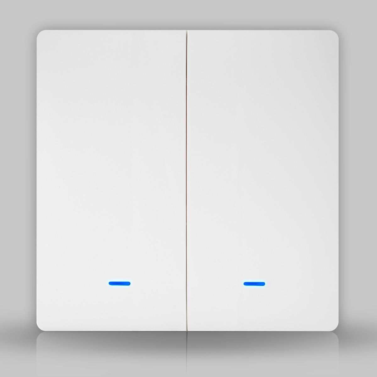 Вимикач Tuya/Ewelink 2 клавіші Zigbee Білий