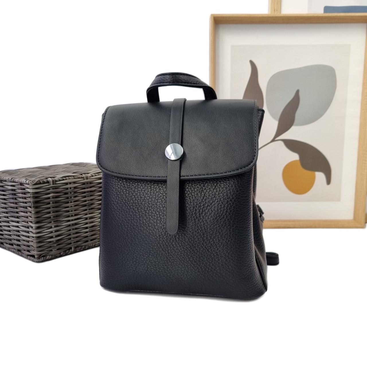 Рюкзак жіночий VTTV модний штучна шкіра Чорний (BH15840 black)