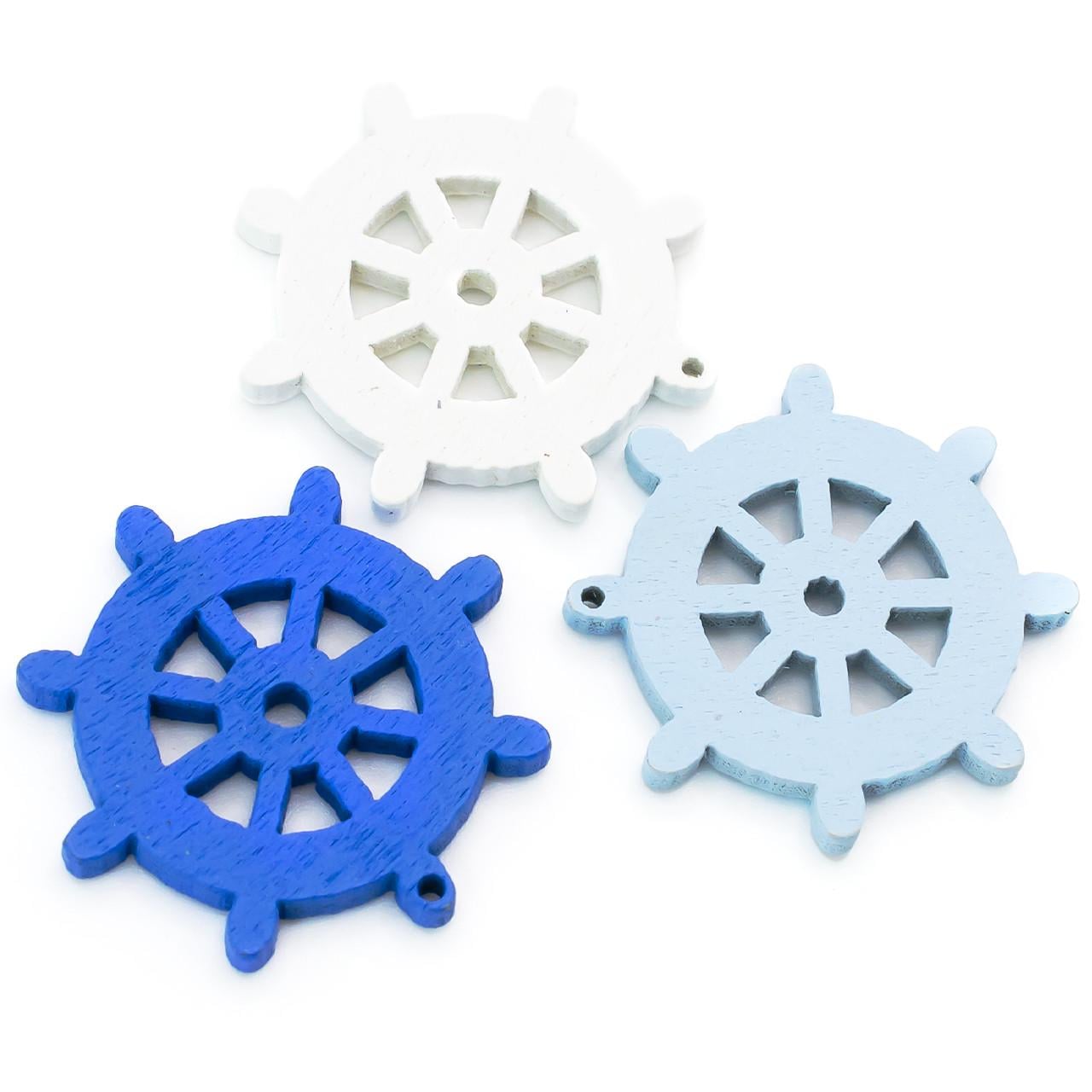 Пуговицы клеевые фигурные деревянные 25х25 мм 25 шт. Разноцветный (ДП0025м02)