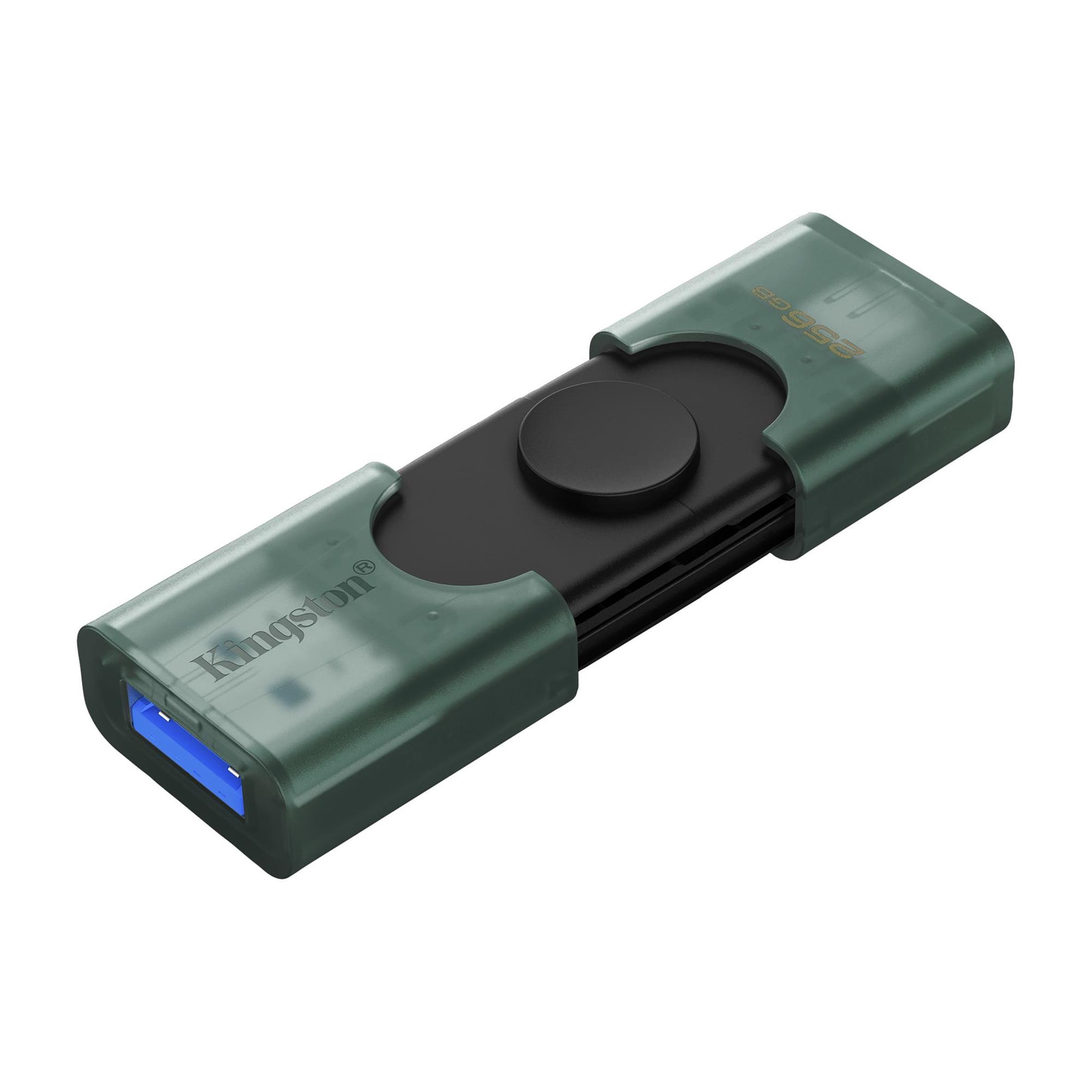 Флэш-память USB Kingston DataTraveler Duo 256 Гб USB-A/USB-C Green (DTDEG2/256GB) - фото 2 Флэш-память USB Kingston DataTraveler Duo 256 Гб USB-A/USB-C Green (DTDEG2/256GB) - фото 2