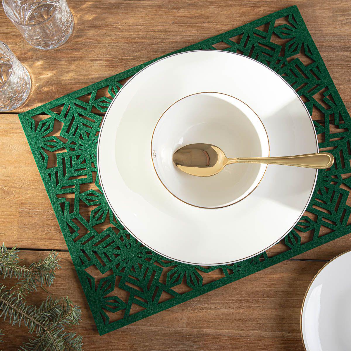 Коврик под тарелки Homla ARINI 40х31 см Зеленый (200412) - фото 4 Коврик под тарелки Homla ARINI 40х31 см Зеленый (200412) - фото 4