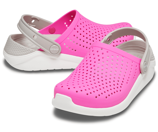 Сабо дитячі для дівчинки Crocs LiteRide Clogs Electric р. 37-38 Pink/White (18645)