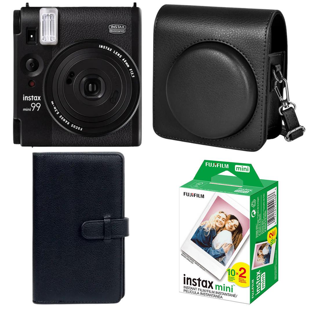 Подарунковий набір Fujifilm Instax Mini 99/фотопапір 20 шт./чохол/фотоальбом 108 фото Чорний