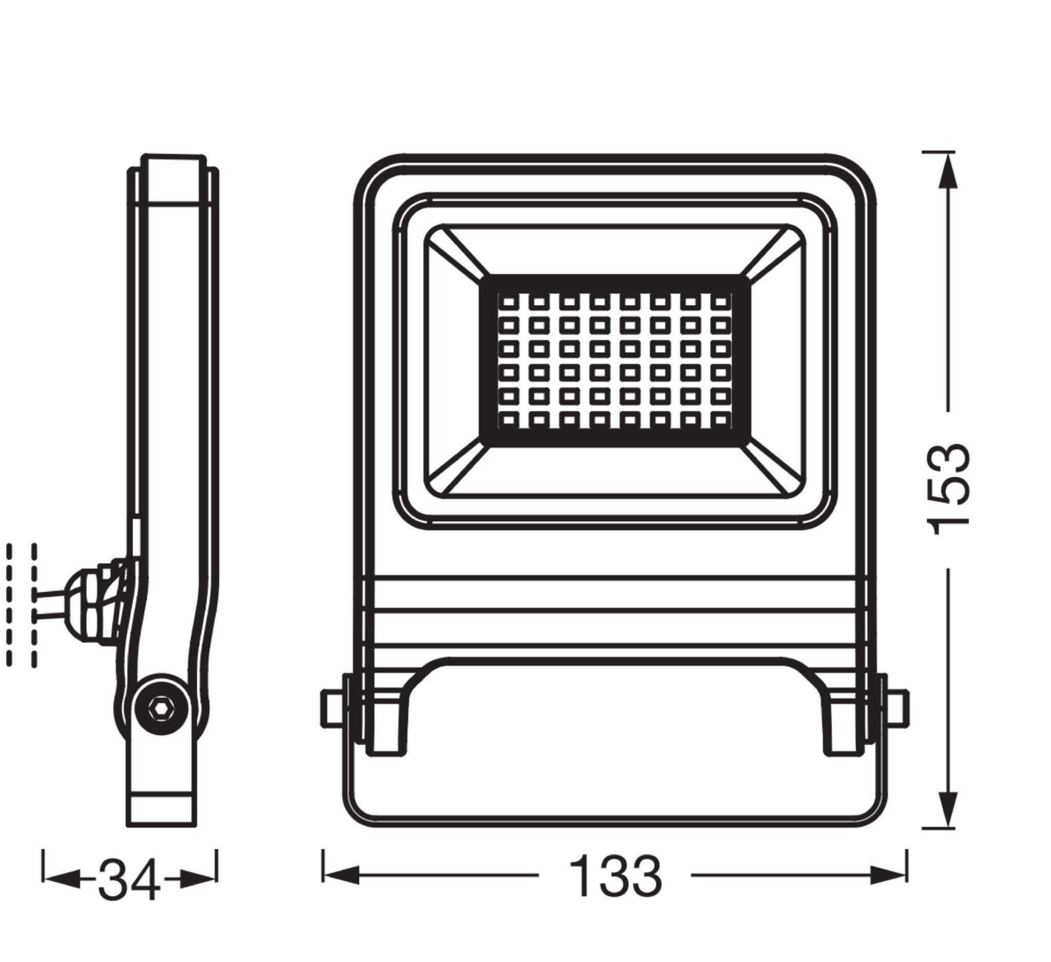 Светильник Osram ENDURA FLOOD 30W 230V 2700lm 3000K IP65 193x39x170 мм (4099854486500) - фото 6