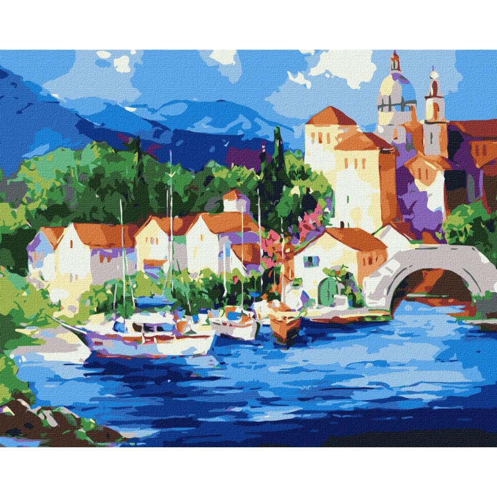 Картина за номерами Ideyka Біля підніжжя гір KHO2826 40x50 см (RLT41789)