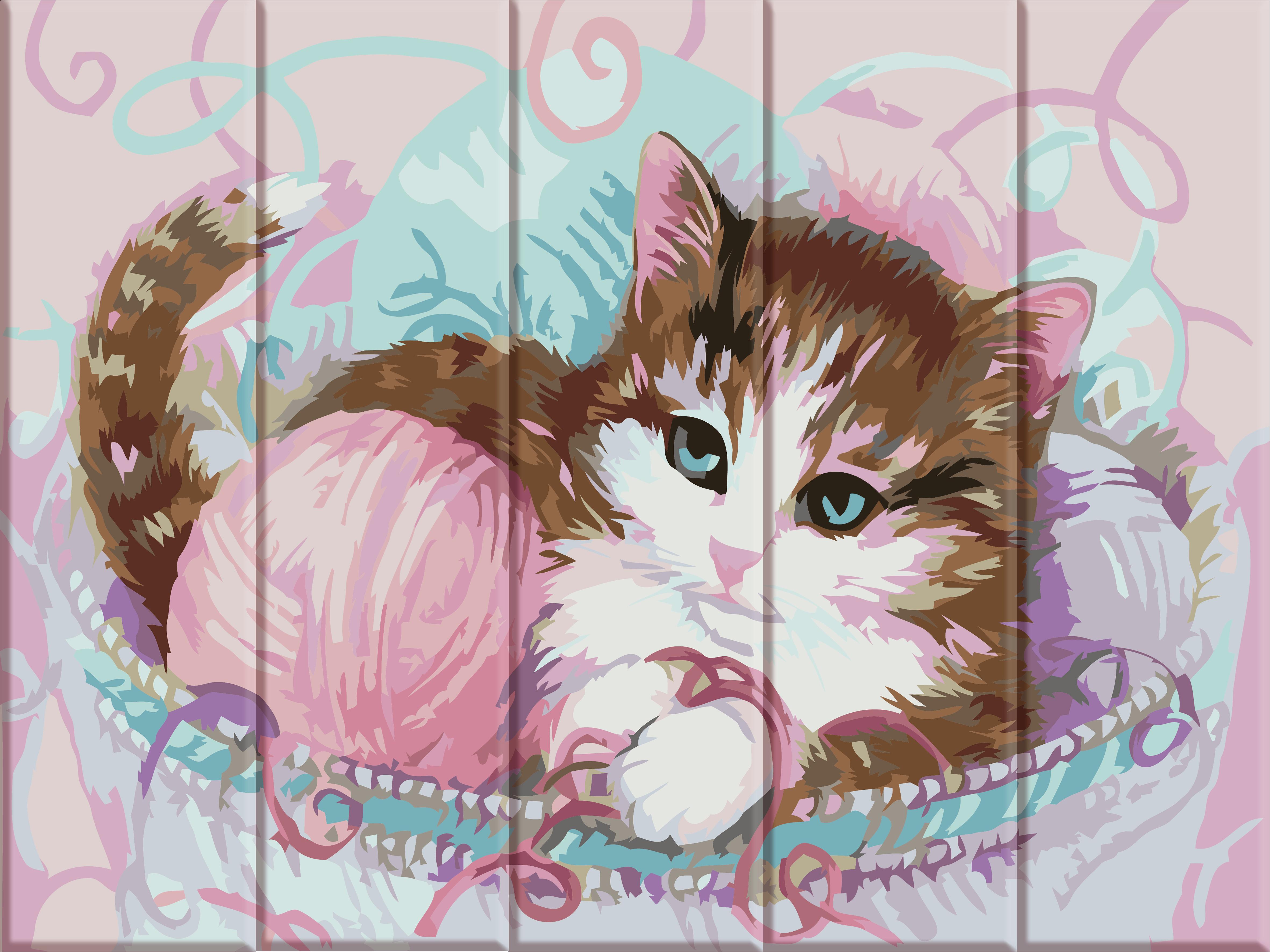 Картина по номерам ArtStory Котенок и клубок 30x40 см (ASW051)