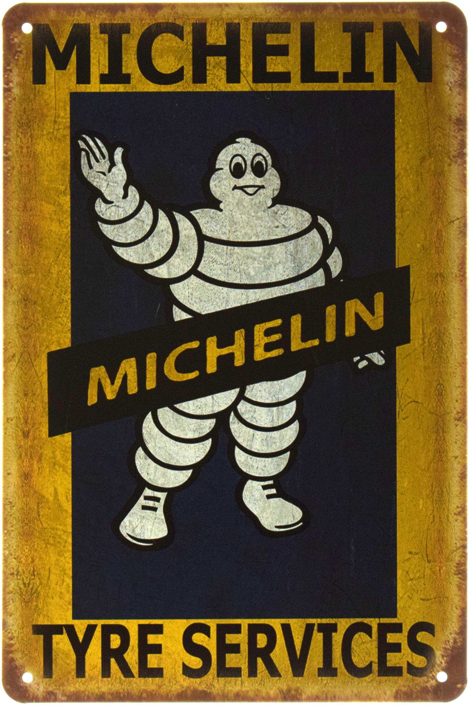 Табличка металева Сервіс Шин Мішлен/Michelin Tyre Services 20x30 см