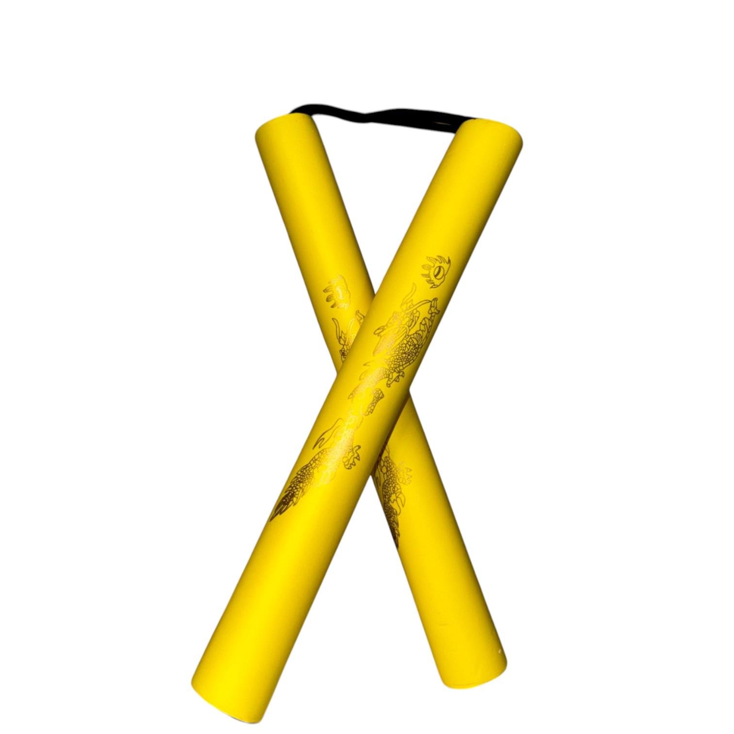 Нунчаки тренировочные со шнуром GDragon с неопреновым покрытием из пластика Желтый (3_4_0_3) - фото 1 Нунчаки тренировочные со шнуром GDragon с неопреновым покрытием из пластика Желтый (3_4_0_3) - фото 1