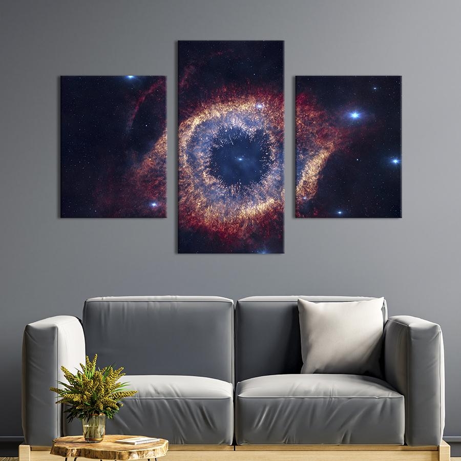 Картина для интерьера Галактика Око Бога 141x90 см (509-32)