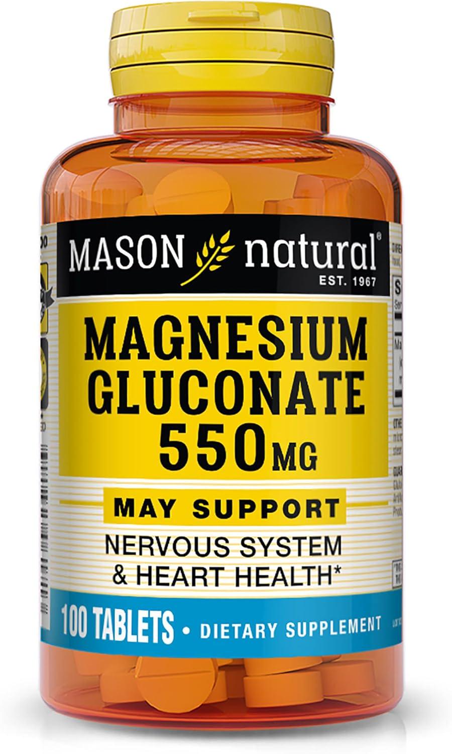 Магний Mason Naturals Gluconate 100 таб.