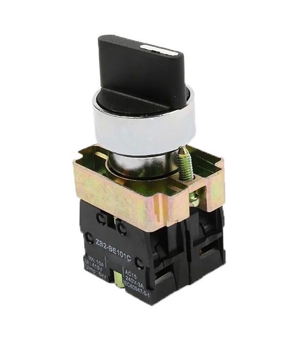 Переключатель TechnoSystems XB2-BD53 1NO+1NO I-0-II с самовозвратом (5500258)