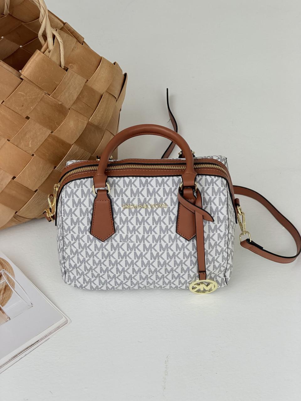 Сумка жіноча Michael Kors Hayes Duffle через плече Білий (3101928695)
