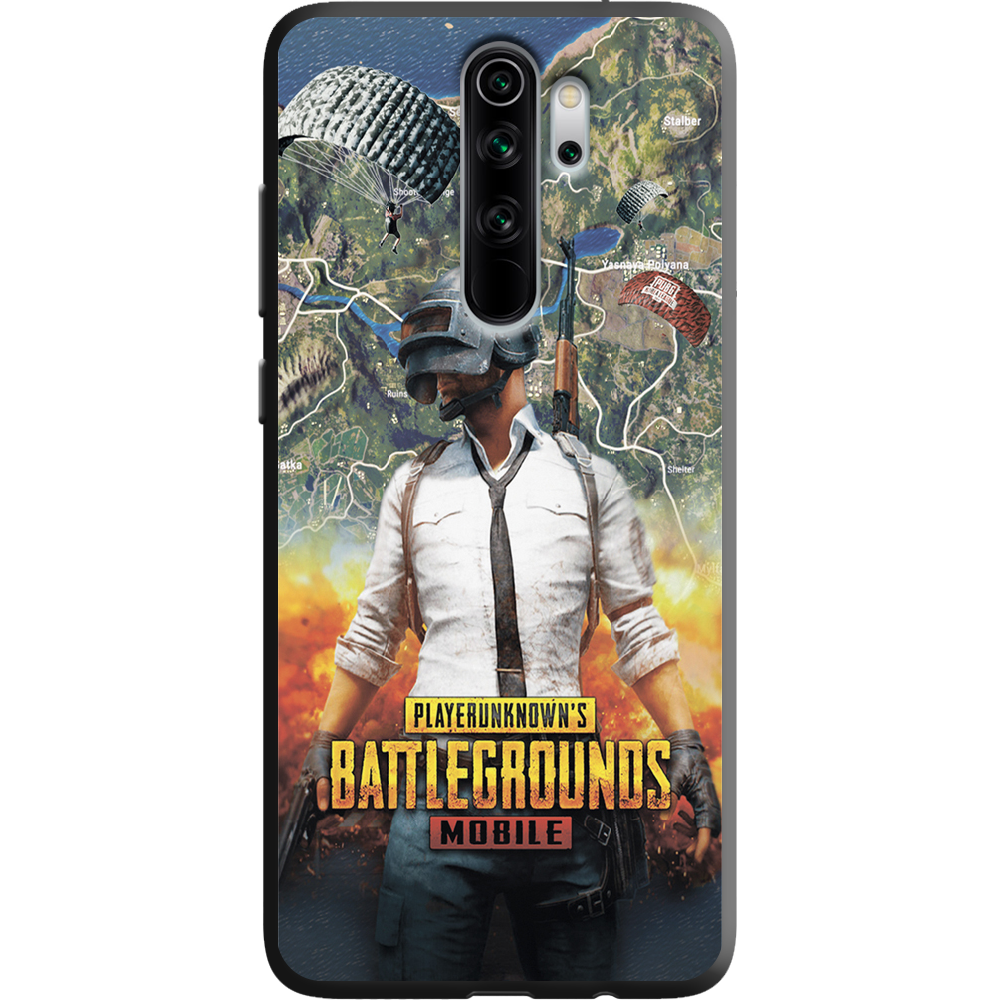 Чехол Boxface Xiaomi Redmi Note 8 Pro PUBG Mobile Черный силикон (38222-up2309-38664)