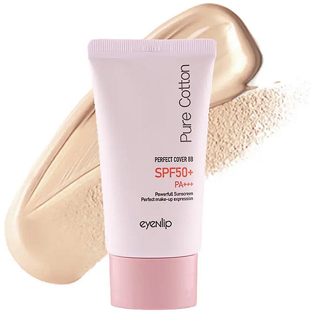 Крем для обличчя BB Eyenlip Pure Cotton Perfect Cover BB Cream №21 Light Beige з гіалуроновою кислотою 30 г (8809173345114) - фото 2