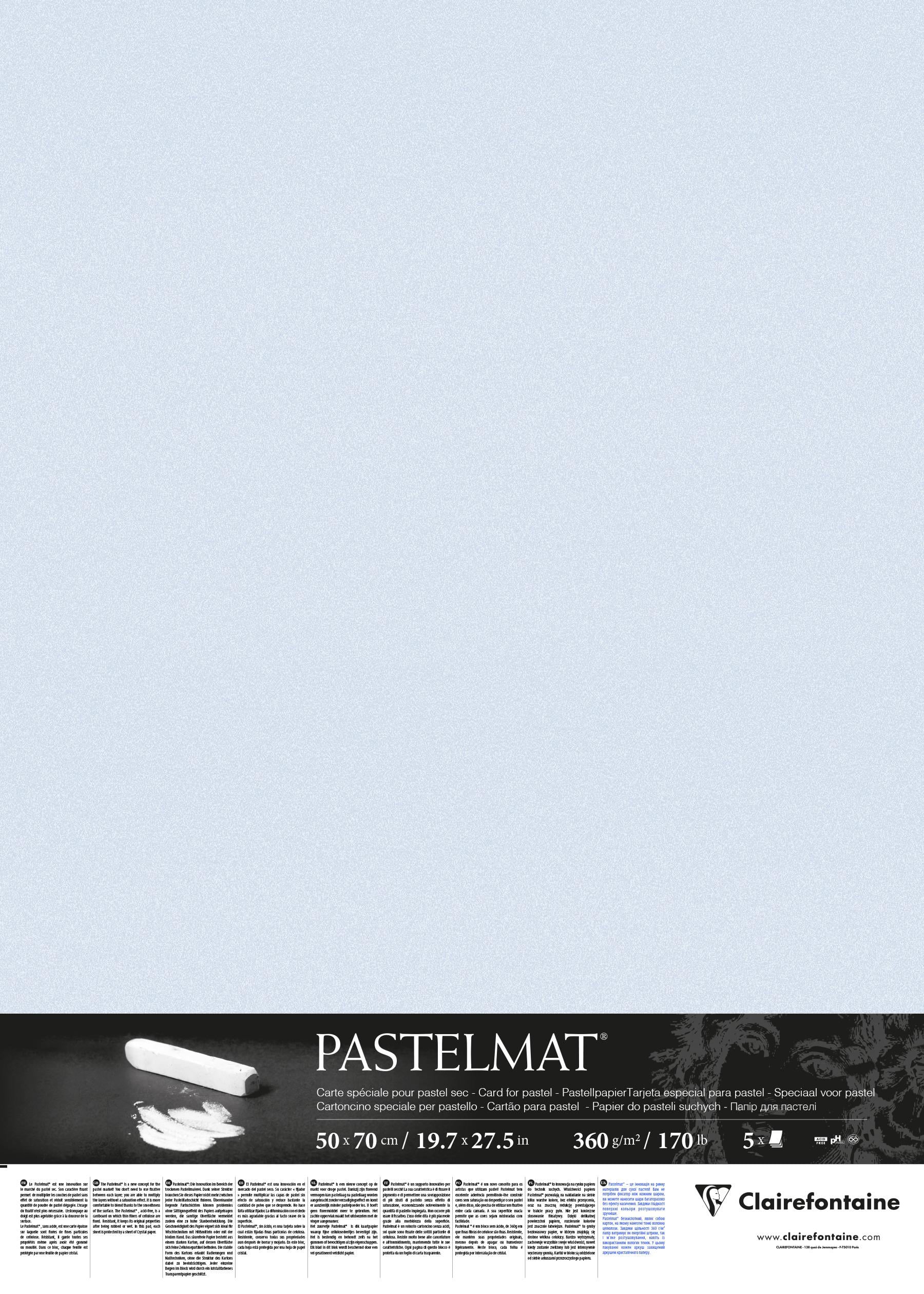 Аркуш Clairefontaine Pastelmat 50х70 см Light Blue (96164)