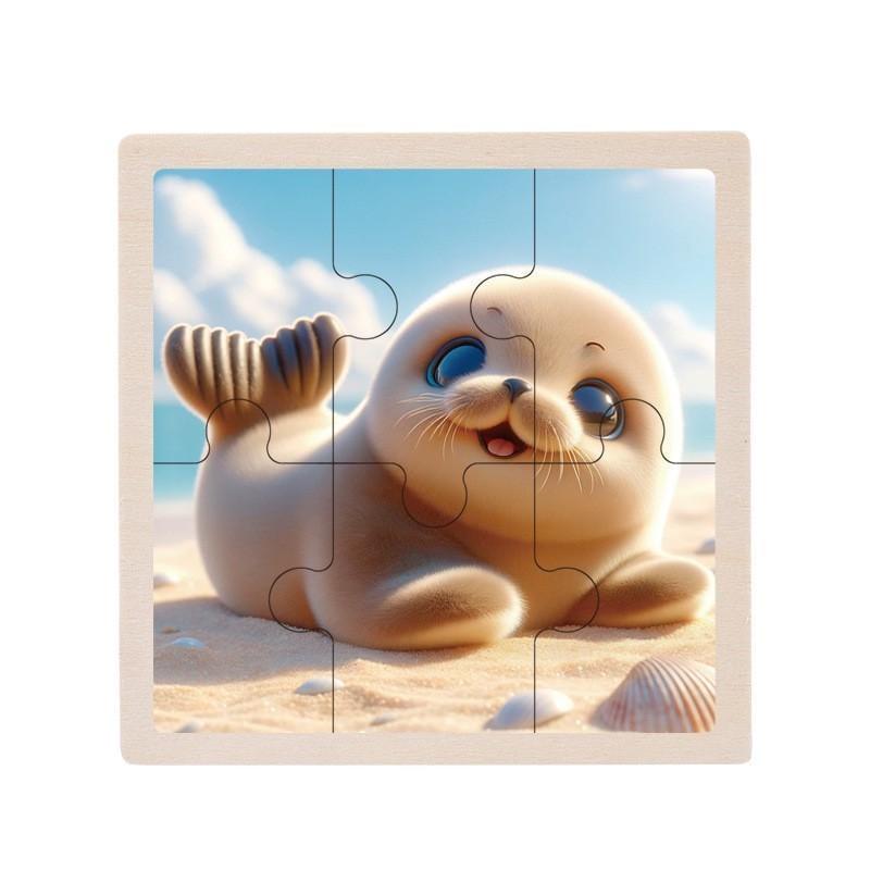 Пазл-вкладиш дерев'яний дитячий Морський котик MD 1509-6 6 ел. (RLT52700)