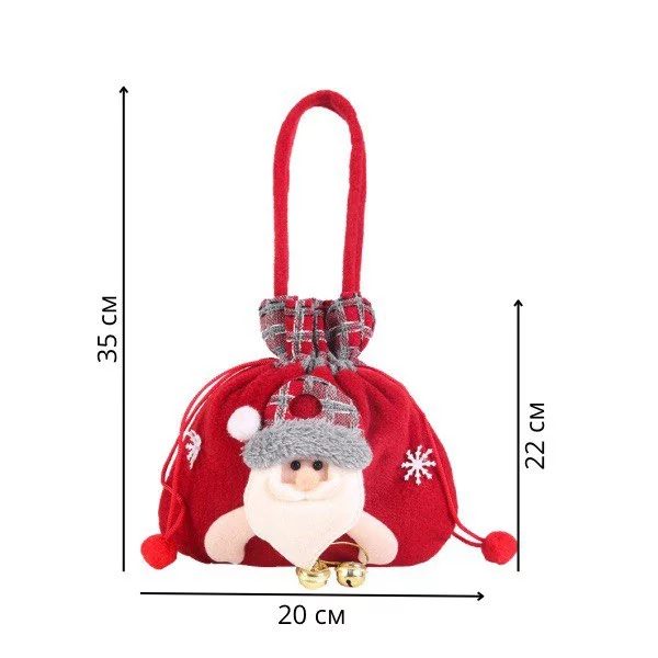 Набор новогодних мешочков 3 шт. (C00336) - фото 10 Набор новогодних мешочков 3 шт. (C00336) - фото 10