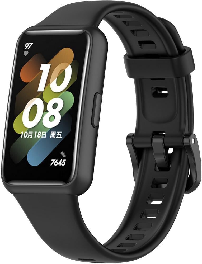 Ремешок Jsota для Huawei Band 7 силиконовый Black (28086-2B)