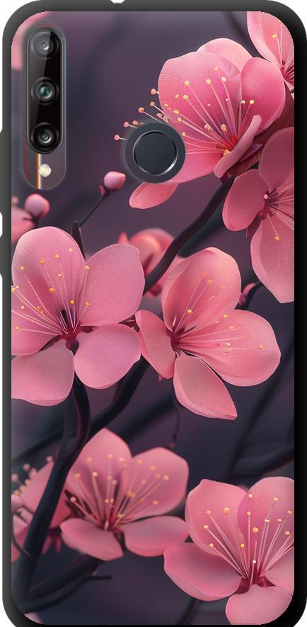 Чехол на Huawei P40 Lite E Пурпурная сакура (6075b-1875-42517) Чехол на Huawei P40 Lite E Пурпурная сакура (6075b-1875-42517)