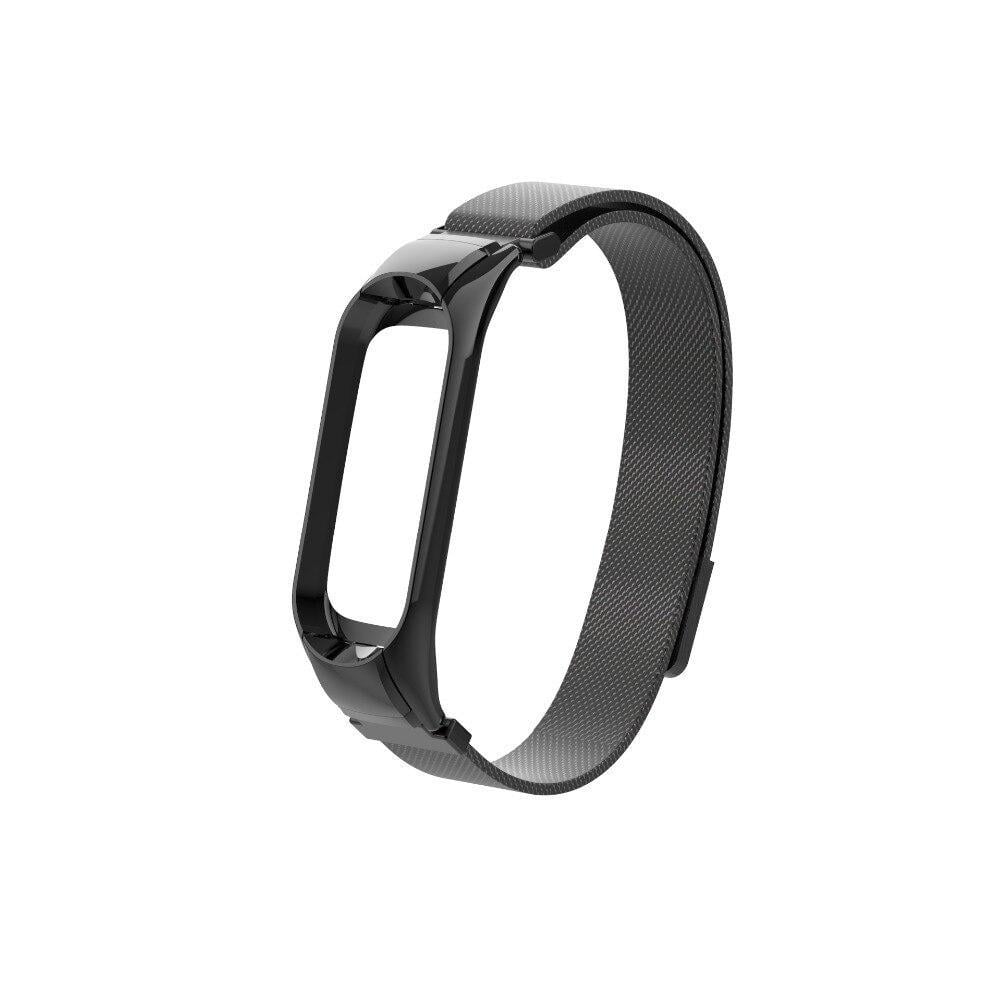 Ремінець для фітнес браслета Xiaomi Mi Band 3/4 міланська петля Чорний (07.01.06.BK2)