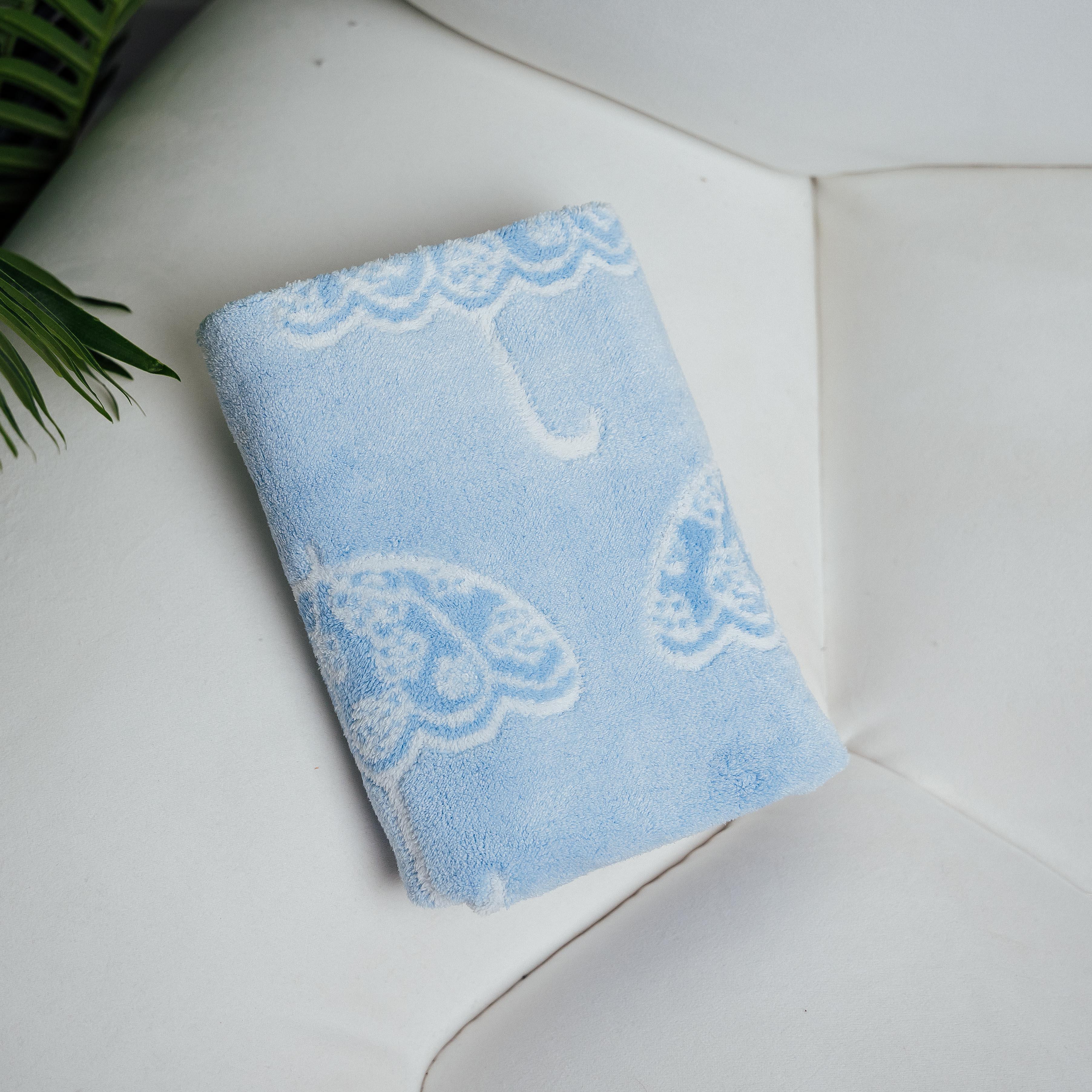 Полотенце банный Зонтик 140x70 см Светло-голубой (87198) - фото 1