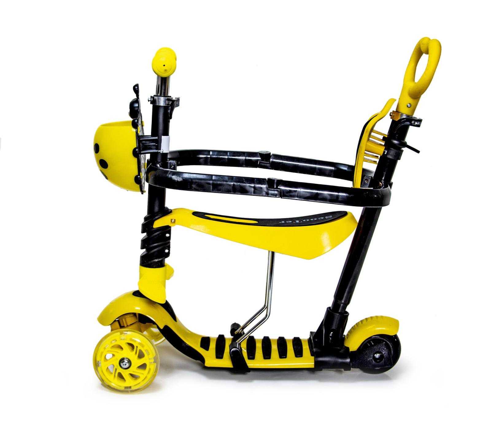 Самокат Scooter Божья коровка 5in1 с бортиком Yellow (383308396)