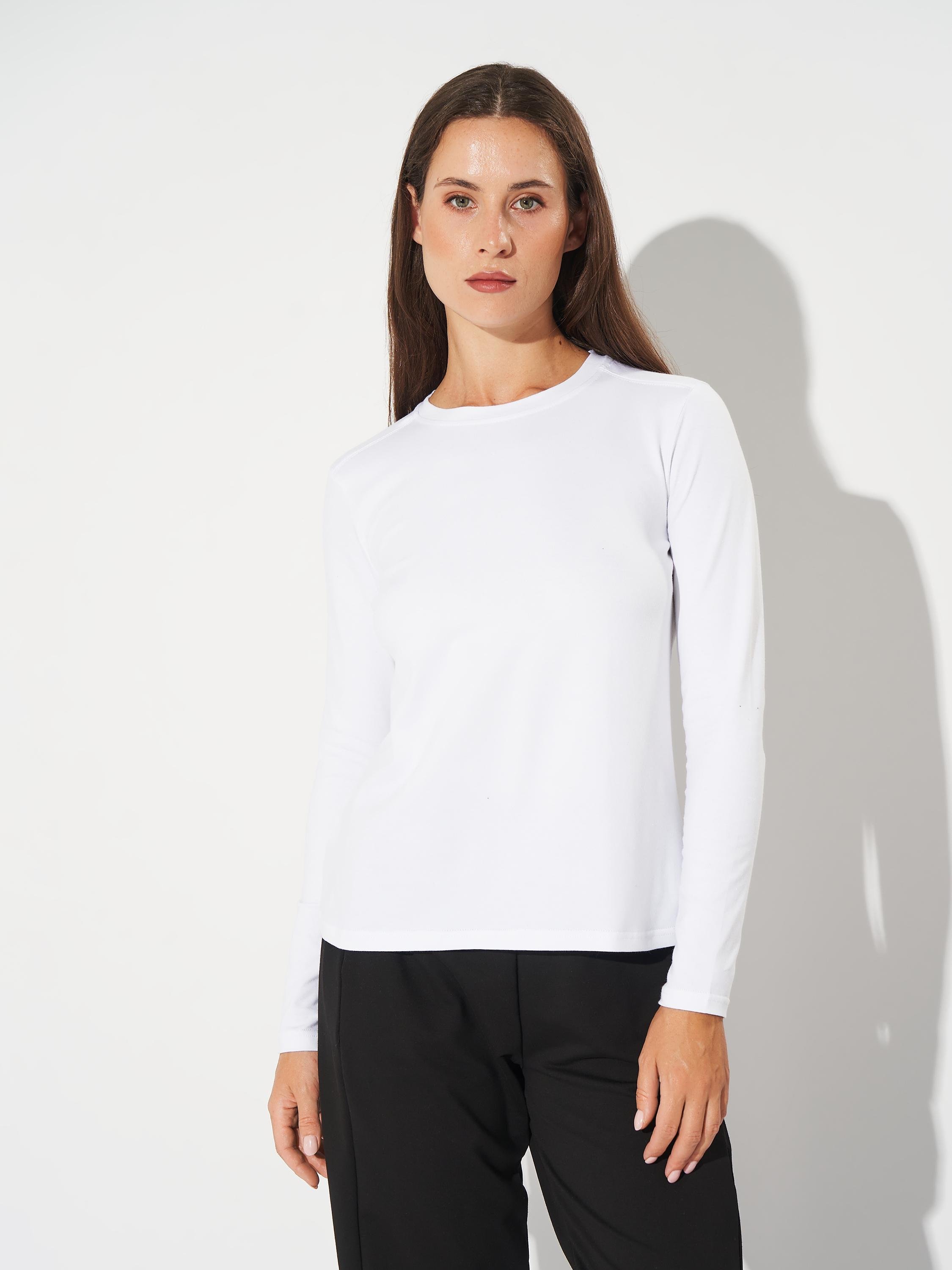 Лонгслів жіночий базовий 25/Ж601-24 Білий Лонгслів жіночий базовий 25/Ж601-24 Білий