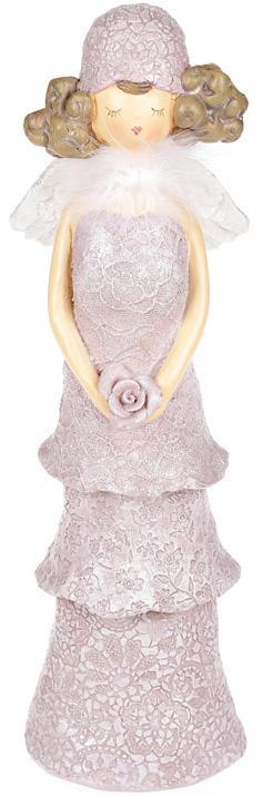 Статуетка декоративна Дама з трояндою 31 см