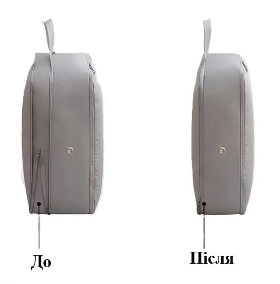 Оганайзер-сумка для речей EasyFold компресійний 40х30х18 Сірий (8423795) - фото 3 Оганайзер-сумка для речей EasyFold компресійний 40х30х18 Сірий (8423795) - фото 3