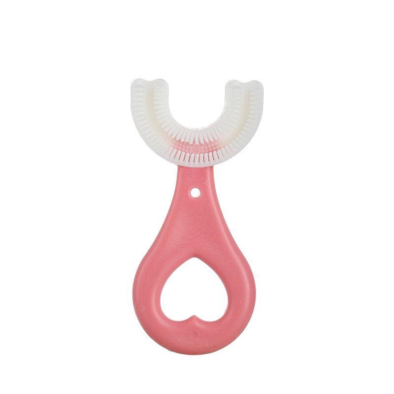 Зубна щітка-капа дитяча U-подібна на 2-12 років Рожевий (492a1a70)
