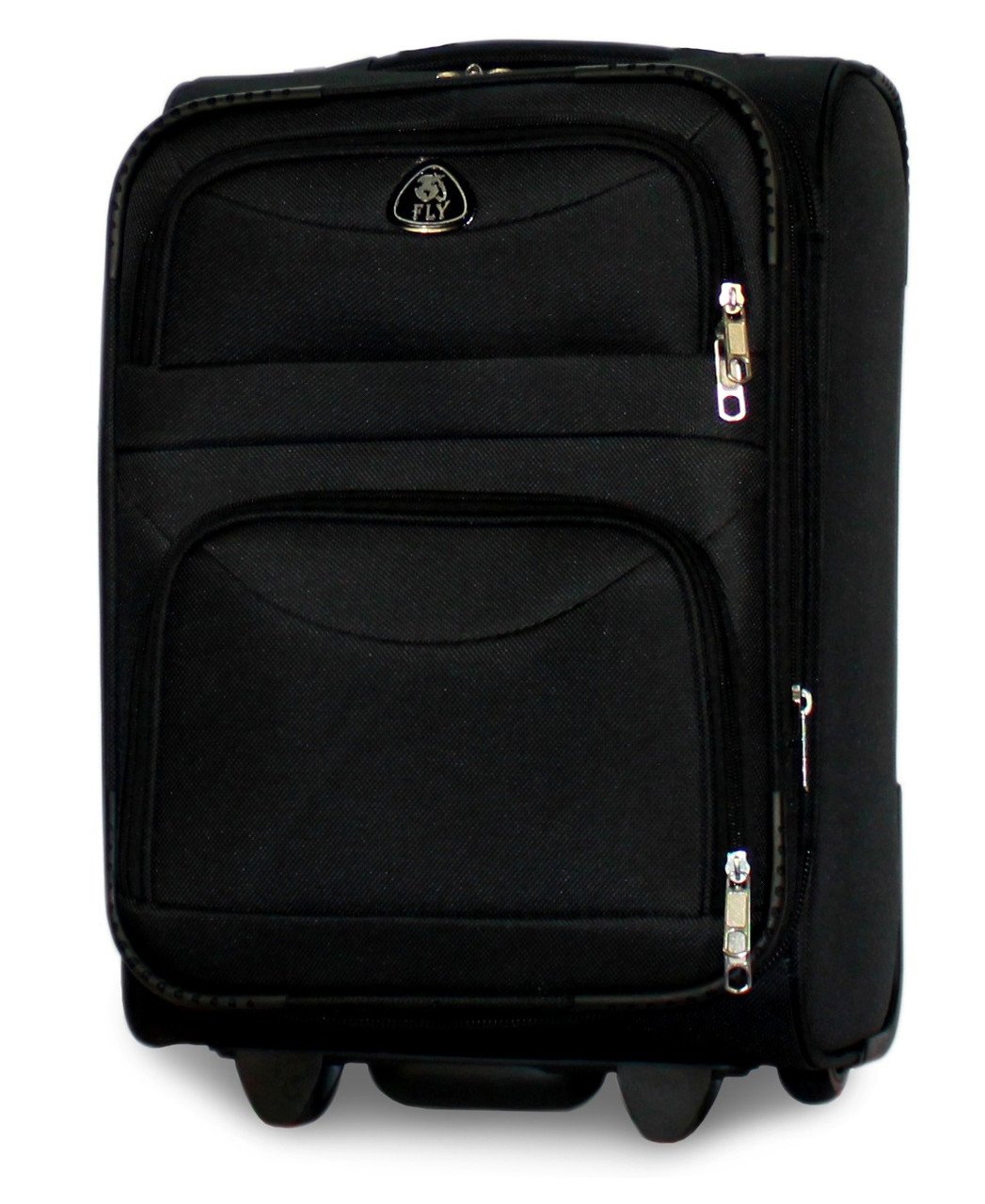 Чемодан ручная кладь Fly 6802 мини на 2 колесах 46х32х20 см Черный