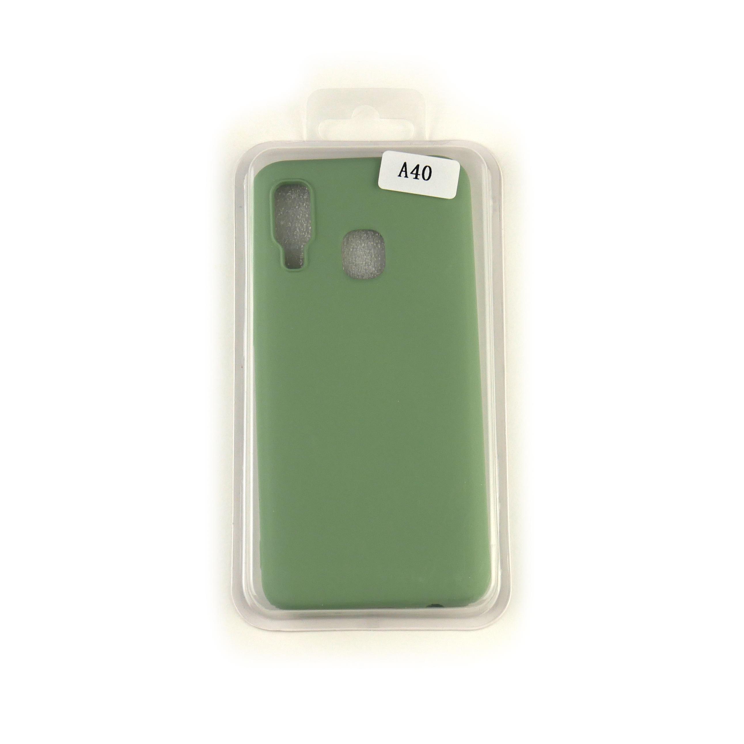 Чехол Silicone Case Full Cover Samsung A40 Зеленый